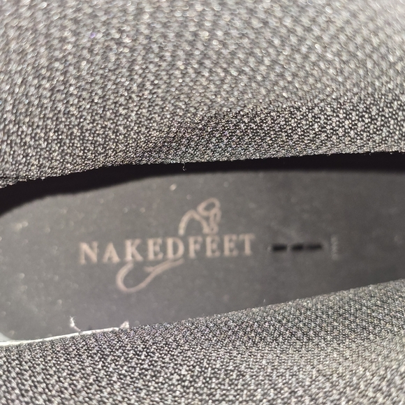 Nakedfeet Black Leather & Knit Chunky Ankle Boot Womens Size 8.5 - Picture 13 of 13